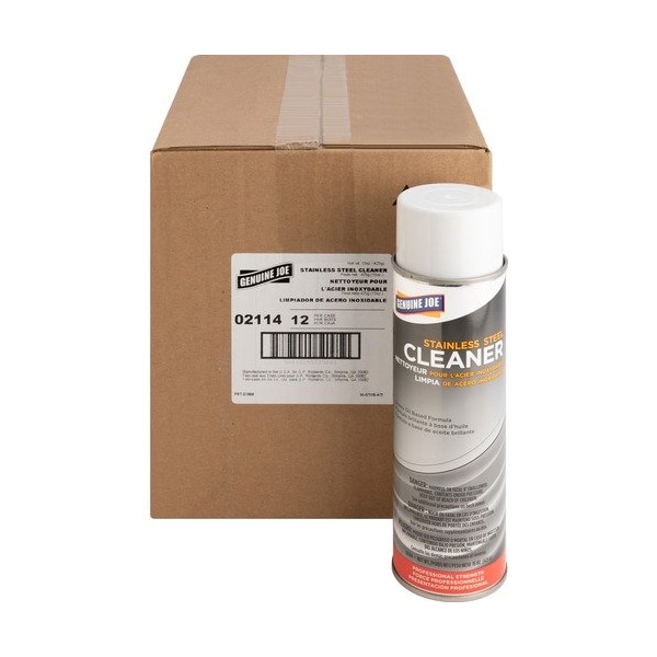 Genuine Joe CLEANER, STST, AEROSOL, 15OZ, 12PK GJO02114CT - main